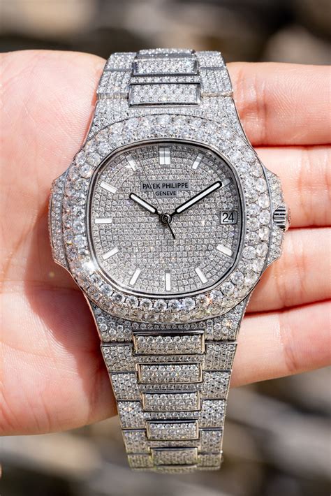 patek philippe nautilus all diamond replica|Patek Philippe full diamond price.